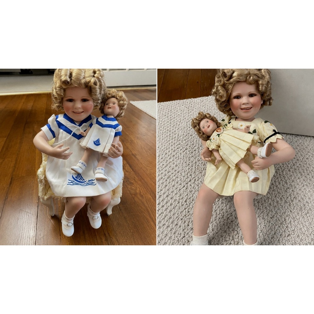 LOT Shirley Temple Sailor Girls/Our Little Girls Two Of A Kind Dolls With Chair